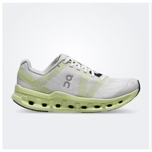 On Running Athletic Shoes in White and Light Green